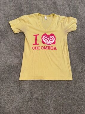 American Apparel Yellow V-Neck Tee